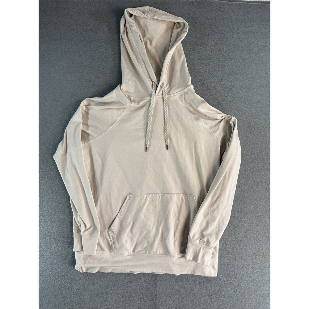 Vuori Hoodie Mens XS Beige Pullover Stretch Jersey Lightweight Athletic